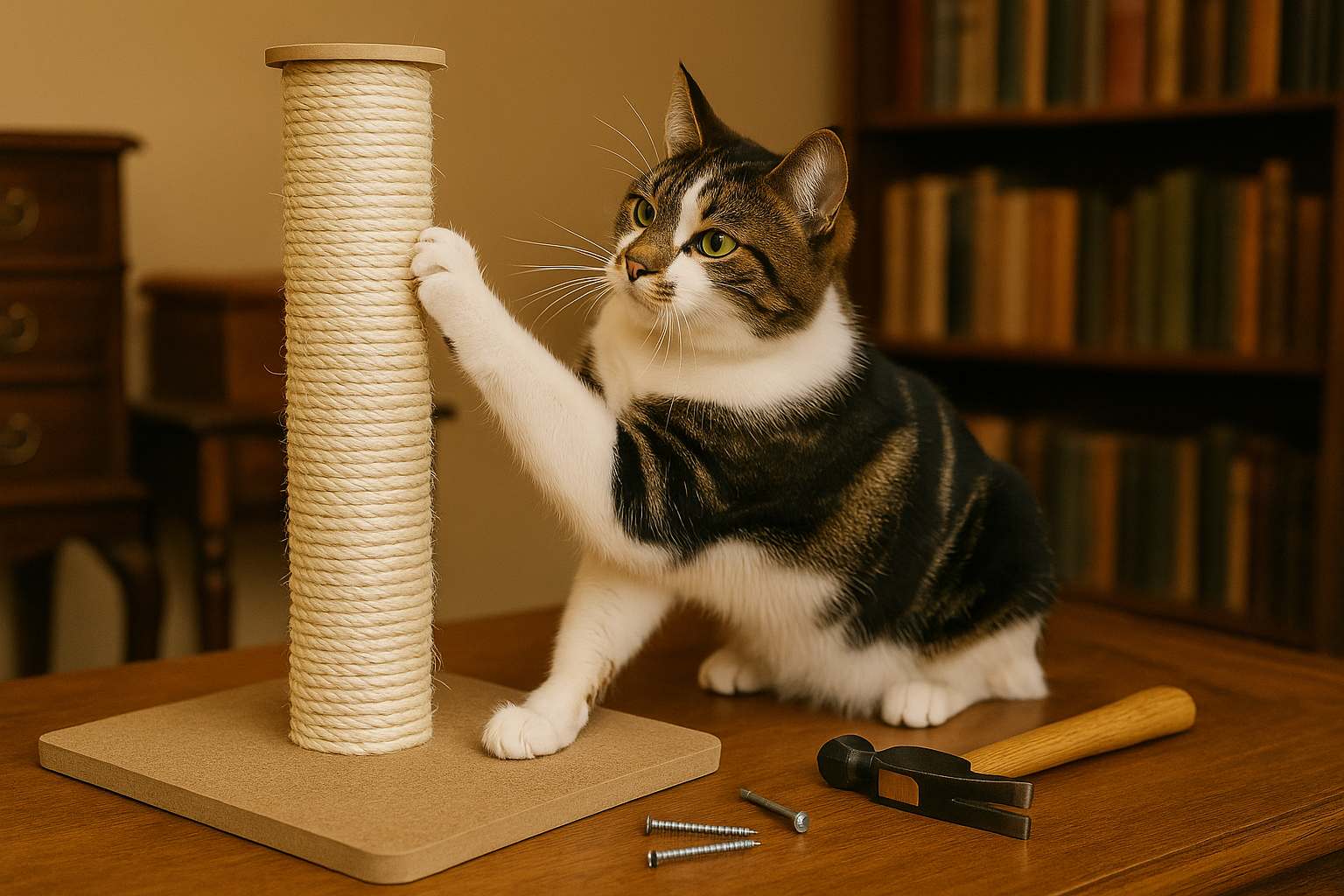 Molly Testing New Scratching Post