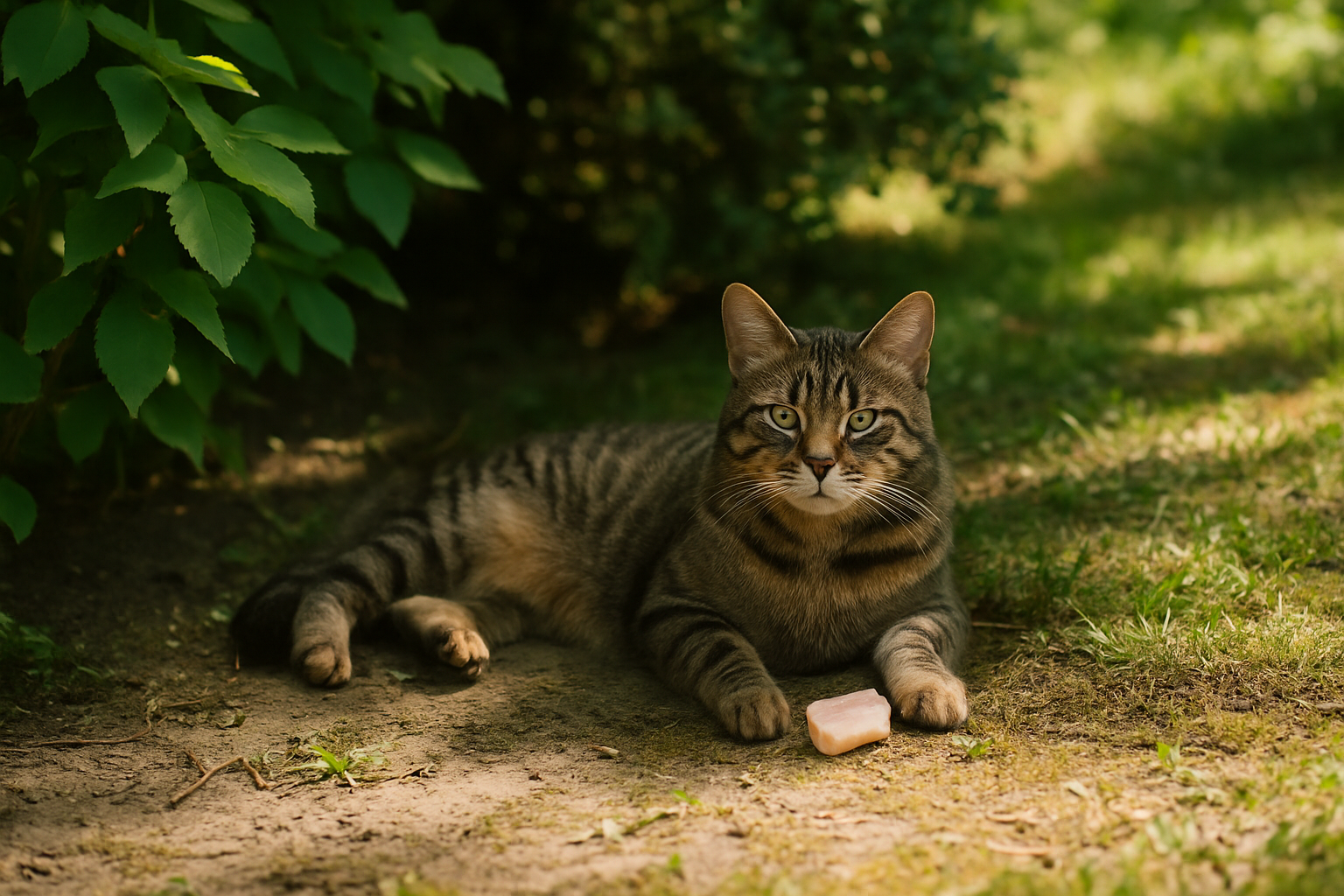 Cat in shade Outdoors